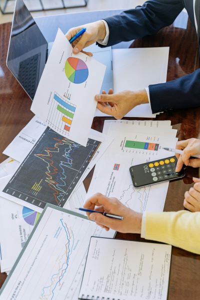 Mischel & Co reviewing financial documents as part of their business accounting services in Melbourne.